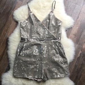 Sequin short Romper